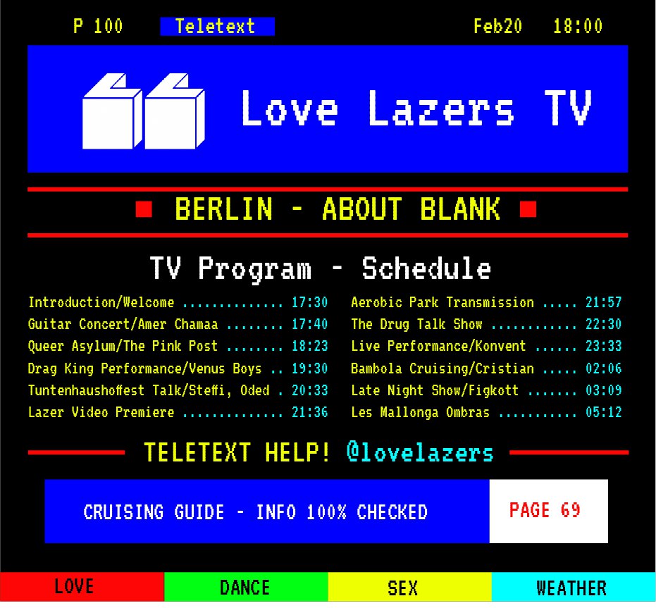 Love Lazers TV – Programm